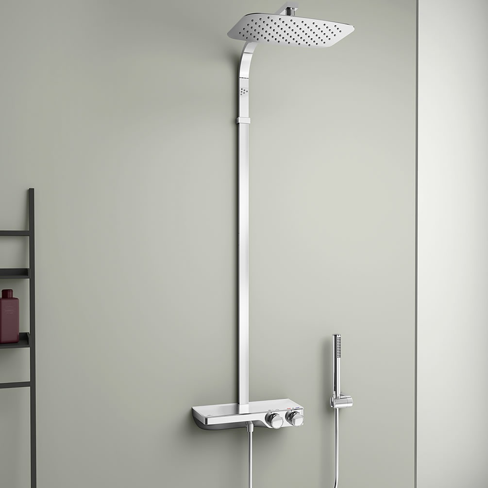 Lifestyle image of Ideal Standard Ceratherm S200 Square Thermostatic Shower System